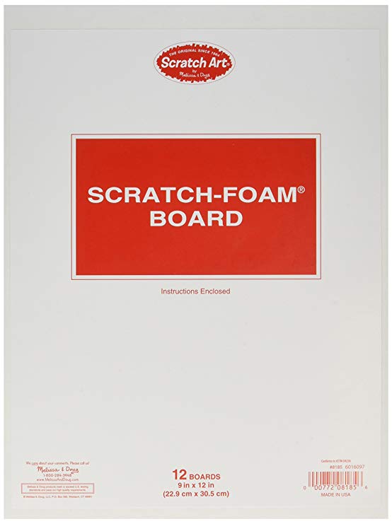 Scratch Art ScratchFoam Board 9" x 12", 12/Pkg. eBay