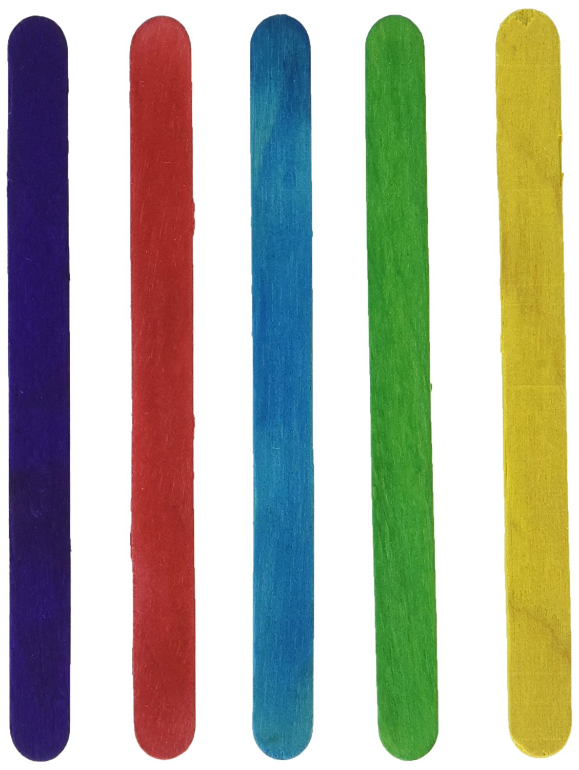 Creativity Street Wooden Craft Sticks 4.5" Regular Colored, 150