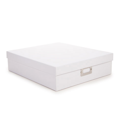 Darice 1208-63 Photo Storage Box 3.75 x 13 x 14.75 Inch White