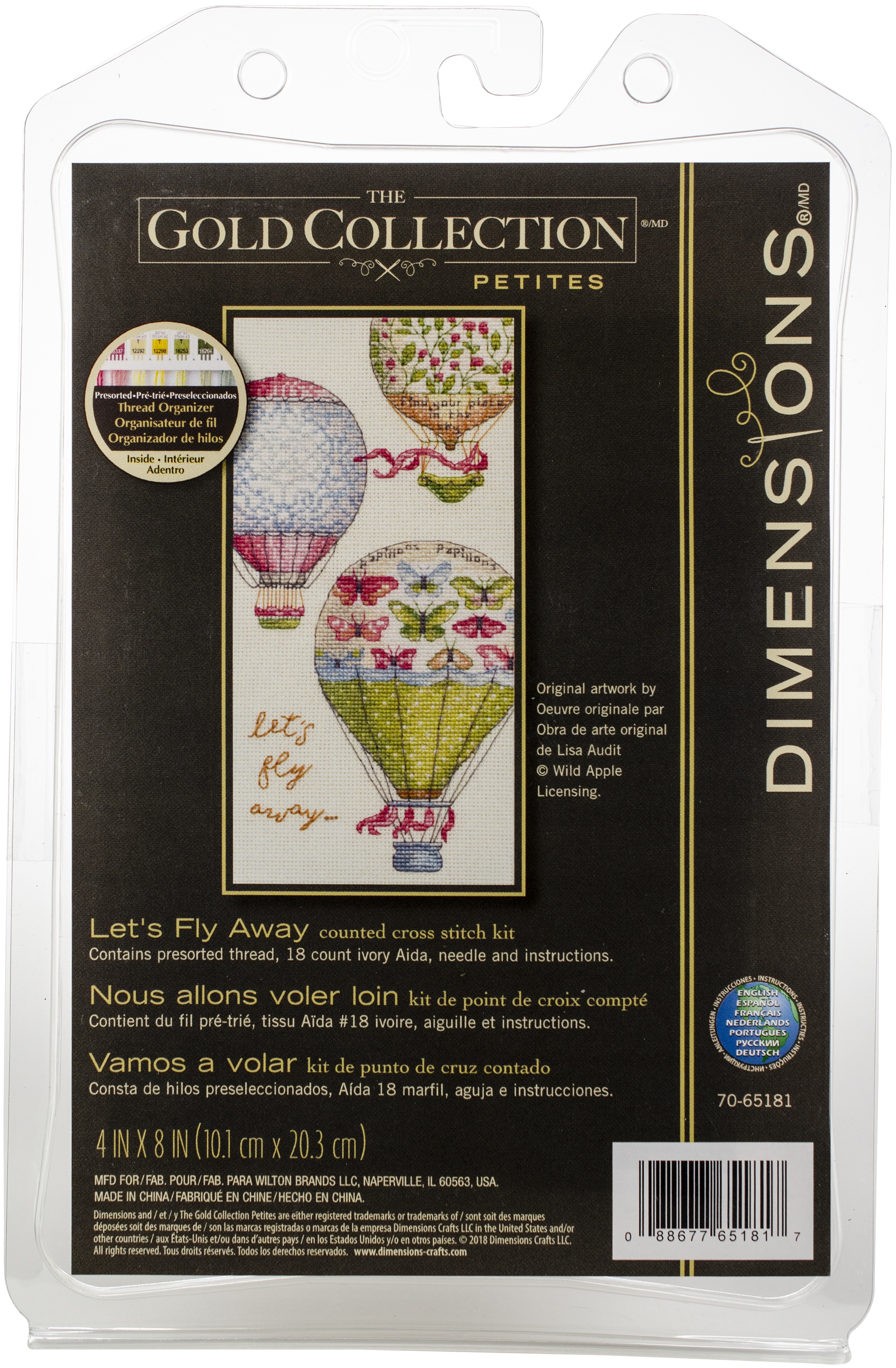 Dimensions Counted Cross Stitch Kit 4"X8"Let's Fly Away (18 Count) 88677651817 eBay