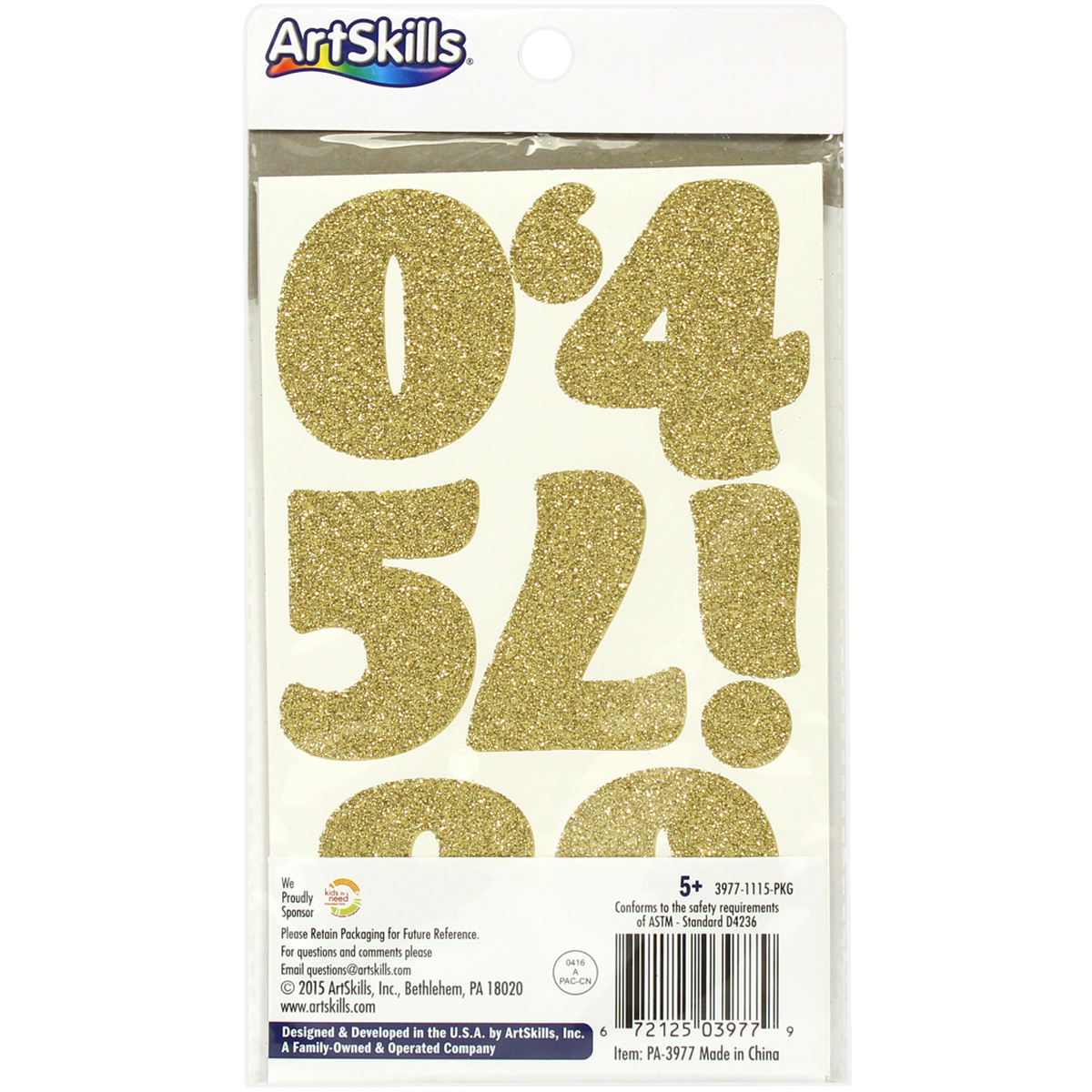 ArtSkills SelfStick Poster Letters & Numbers 72/PkgGold Glitter eBay