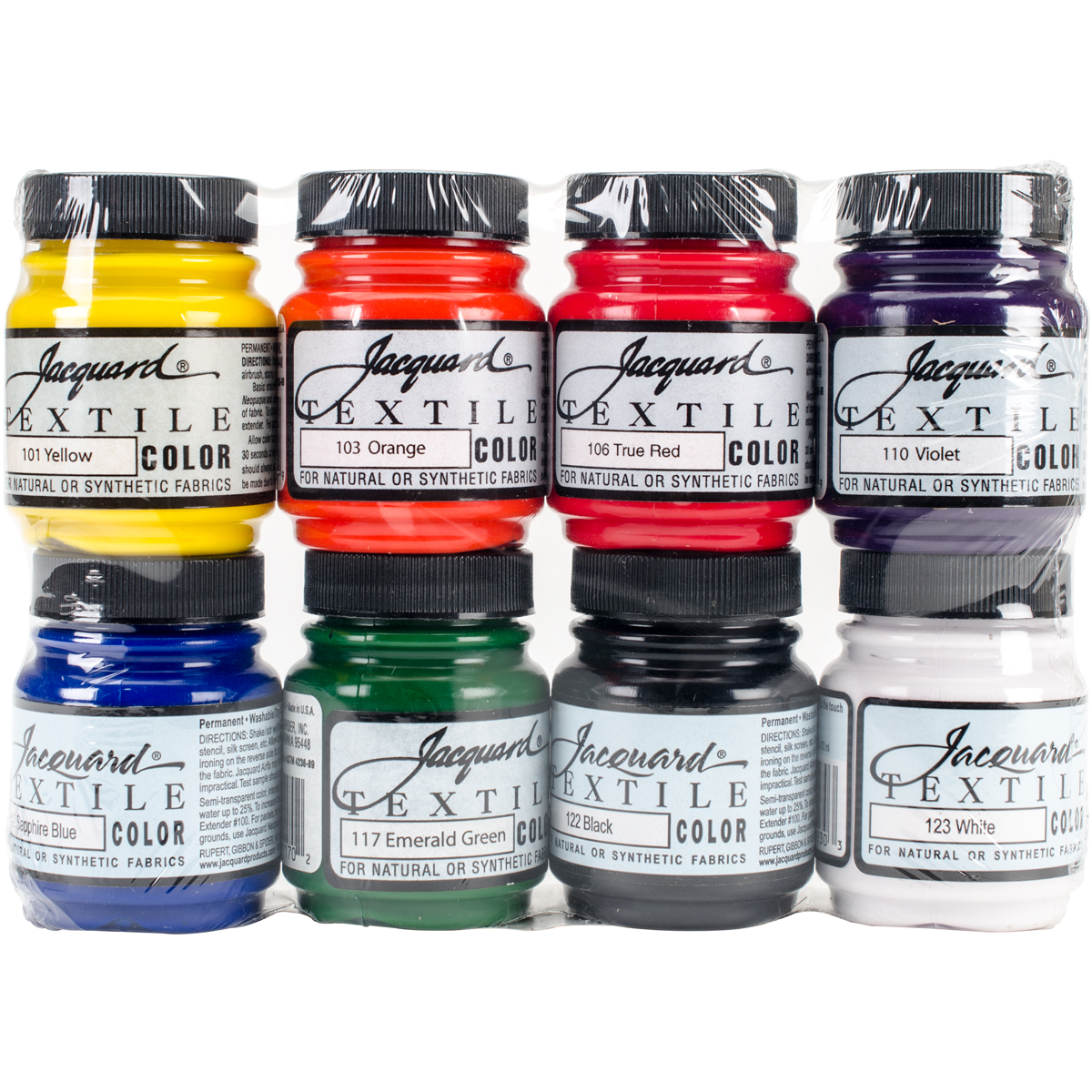 Jacquard Textile Color Fabric Paint 2.25oz 8/PkgPrimary & Secondary