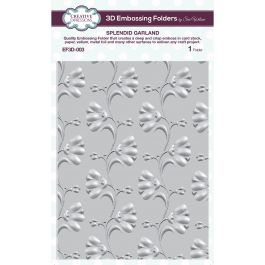 Creative Expressions 3D Embossing Folder 5.75"X7.5" Splendid Garland - EF3D-003