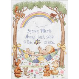 Bucilla Counted Cross Stitch Kit 10"X13.5" Our Little Blessing Record (14 Count) - 45594