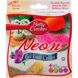 Betty Crocker Gel Icing Food Colors 4/Pkg Neon - BC76010