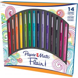 Paper Mate Flair Medium Tip Pen Promo Pack 14/Pkg-Assorted Colors