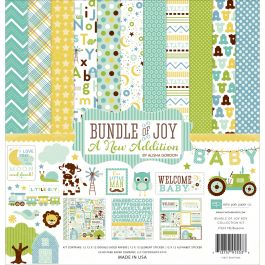 Echo Park Collection Kit 12"X12" Bundle Of Joy/A New Addition Baby Boy - BJBT7816