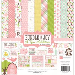 Echo Park Collection Kit 12"X12" Bundle Of Joy/A New Addition Baby Girl - BJGT7916