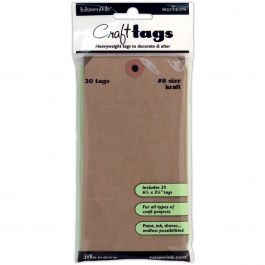 Inkssentials Kraft Craft Tags 20/Pkg #8, 6.25"X3.125" - ISC-31864