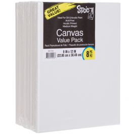 Studio 71 Stretched Canvas Value Pack 8/Pkg 9"X12" - 30017641
