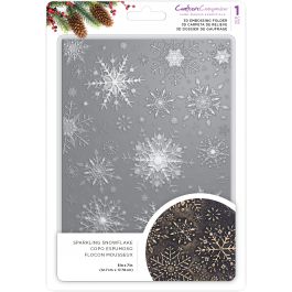 Crafter'S Companion 3D Embossing Folder 5"X7" Sparkling Snowflake - EF53D-XSSNO