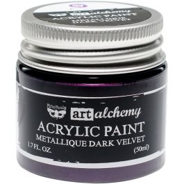 Finnabair Art Alchemy Acrylic Paint 1.7 Fluid Ounces Metallique Dark Velvet - AAAP-63125