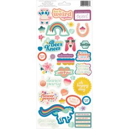 Wild Child Cardstock Stickers 5.5"X11" 2/Pkg Girl W/Teal Foil - 310596