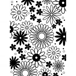 Embossing Folder 4.25"X5.75" Flower Frenzy Background - EB12-17-41