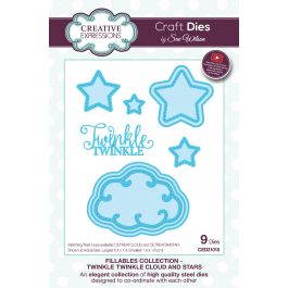 Creative Expressions Craft Dies By Sue Wilson Fillables Twinkle Twinkle Clouds & Stars - CED21015