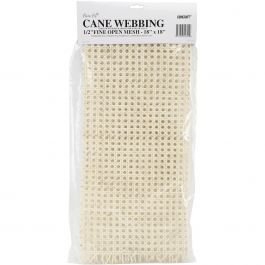 Cane Webbing .5" Fine Open Mesh 18"X18" Natural - CW121818
