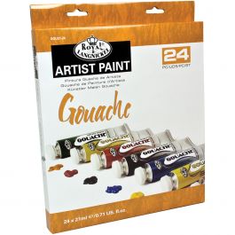 Gouache Acrylic Paints 21Ml 24/Pkg Assorted Colors - GOU21-24