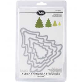 Sizzix Framelits Dies 4/Pkg Christmas Trees - 657944