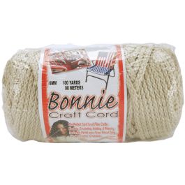 Bonnie Macrame Craft Cord 6Mmx100Yd Pearl (Beige) - BB6-100-005