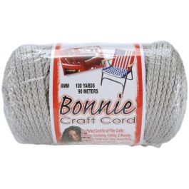 Bonnie Macrame Craft Cord 6Mmx100Yd Shadow Gray - BB6-100-041
