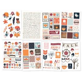 Forever Fall Stickers 4"X6" 8/Pkg-