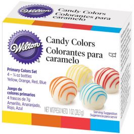 Candy Colors .25Oz 4/Pkg Yellow, Orange, Red & Blue - W1913-1299