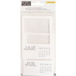 Here & There Die Cut Calendar Pages 12/Pkg - 344353