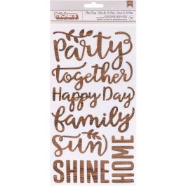 Patio Party Thickers Stickers 5.5"X11" 2/Pkg Words/Printed Cardstock - 733777