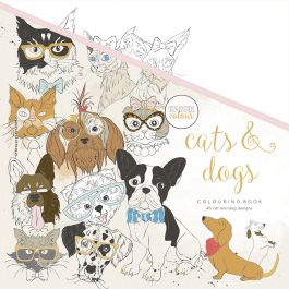 Kaisercolour Perfect Bound Coloring Book 9.75"X9.75" Cats & Dogs - CL539
