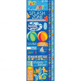 Signature Series Cardstock Combo Sticker 4.25"X12" Pool Party - RSS502