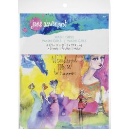 Jane Davenport Artomology Washi Sheets 4/Pkg-Washi Girls