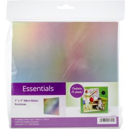 Hunkydory Mirri Super Reflective 7"X7" Cardstock Mats 75/Pkg Rainbow Holographic - MCDM113