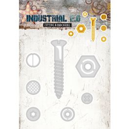 Studio Light Industrial 2.0 4.5"X8" Cutting & Embossing Die Nuts & Bolt - STENCL71