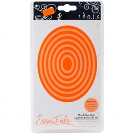 Tonic Studios Essentials Layering Basics Die Set Mixed Edge Ovals, .9" To 5.1" - LB14-56E