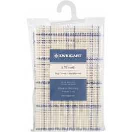 Zweigart Rug Canvas 24"X30" 3.75 Mesh 24"X30" Blue Checked - 1136146C