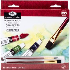 Essentials(Tm) Watercolor Paints 12Ml 20/Pkg Assorted Colors - WAT18