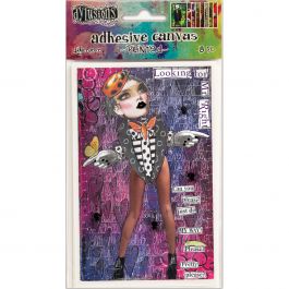 Dyan Reaveley'S Dylusions Adhesive Canvas 3.375"X5.25" 8/Pkg Set #2 - DYA52760