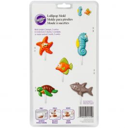 Lollipop Mold Sea Creatures 5 Cavity (5 Designs) - W51414