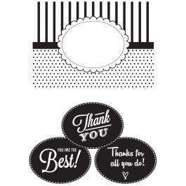 Cgull Interchangeable Embossing Folder 4.5"X6.5" Thank You - IE12-0020