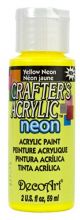 Deco - Crafter's Acrylic Paint - 2 oz. Bottle - Neon Yellow