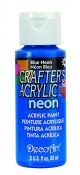 Deco - Crafter's Acrylic Paint - 2 oz. Bottle - Neon Blue