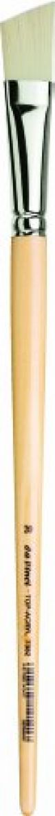 da Vinci Oil & Acrylic Series 7382 Top Acryl Paint Brush, Slant White Synthetic with Long Natural Polished Handle, Size