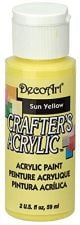 Deco Crafter's Acrylic Paint 2 oz. Bottle Sun Yellow