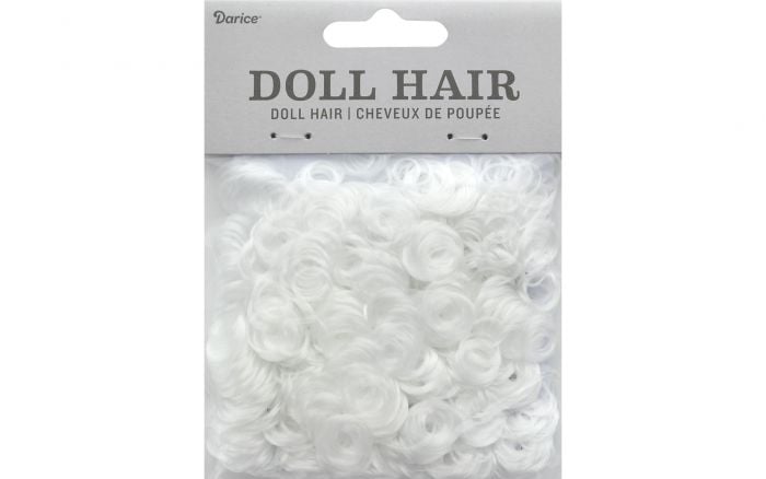 Darice Doll Hair Curly 13mm White .5oz
