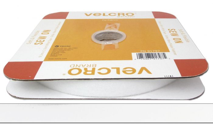 Velcro Sew On Soft & Flex Tape 5/8x30ft Reel White