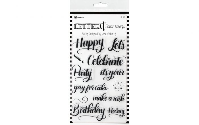Ranger LEC68136 4 x 6 in. Lets Party - Clear Acrylic Stamps, 1