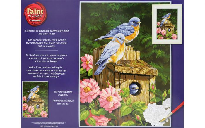 Paint Works Paint By Number Kit 14 x 20 - Garden Bluebirds - Yahoo  Shopping