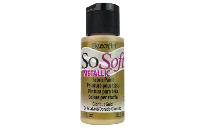 soSoft Fabric Acrylic Metallic Paint 2oz Gold