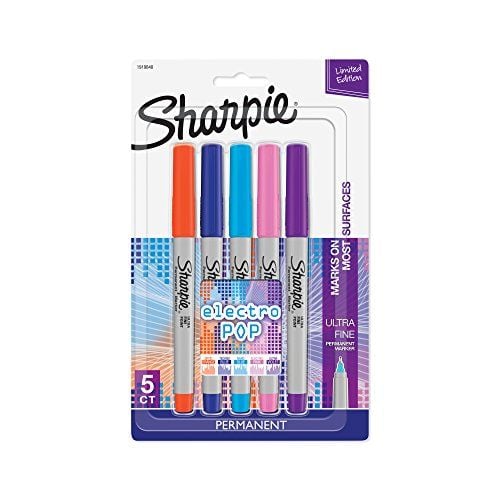 Sharpie Electro Pop Marker Set - 5-Marker Set - Ultra Fine