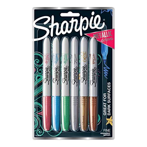 Sharpie coloured pens Gold/Silver/Green/Red 
